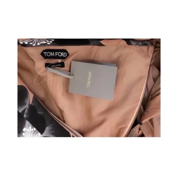 New Tom Ford Nude Cherry Blossom Embellished Asymmetric Wing Dress+Top - Picture 9 of 9